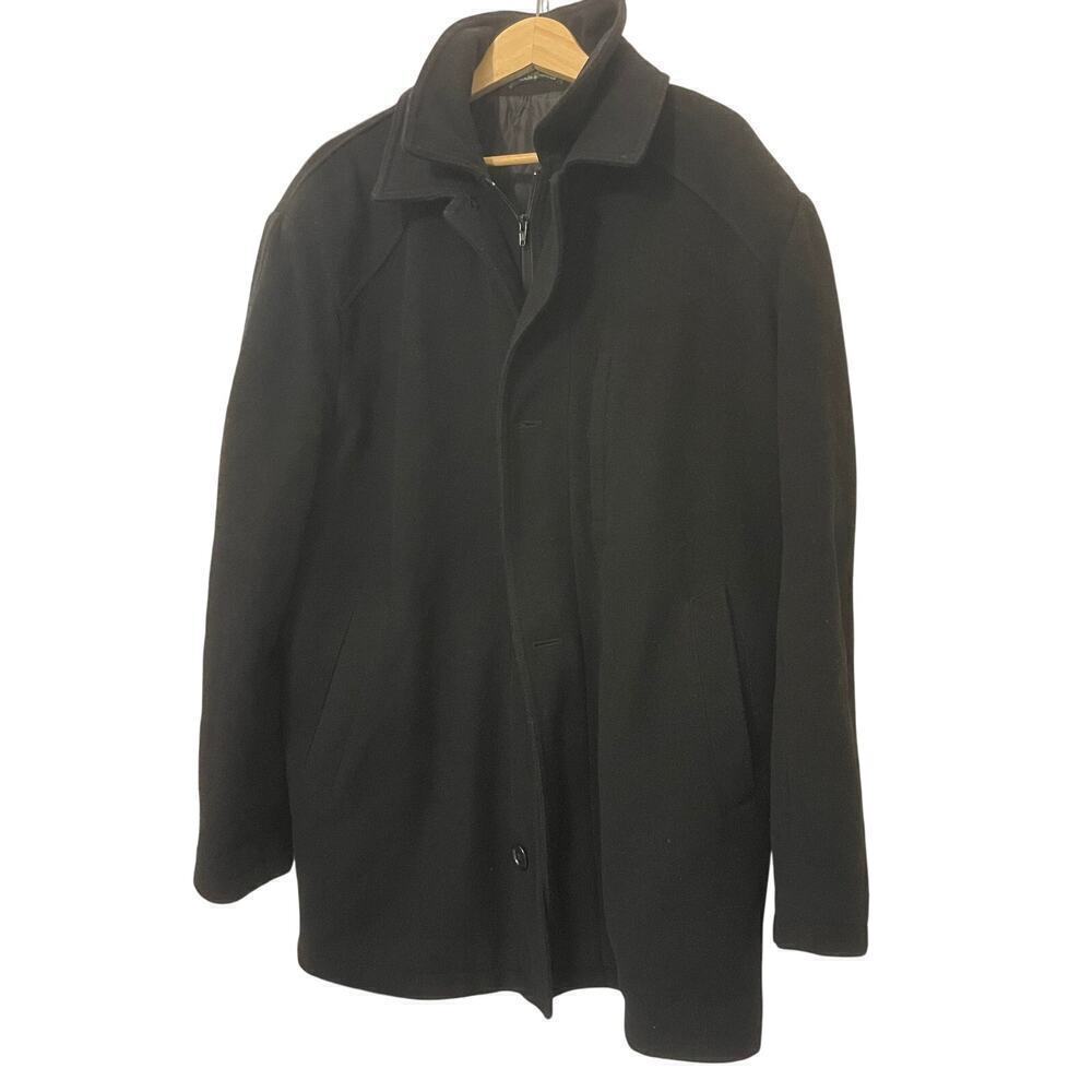 Lauren Ralph Lauren Men's Wool & Cashmere Blend Black Coat Size 42L